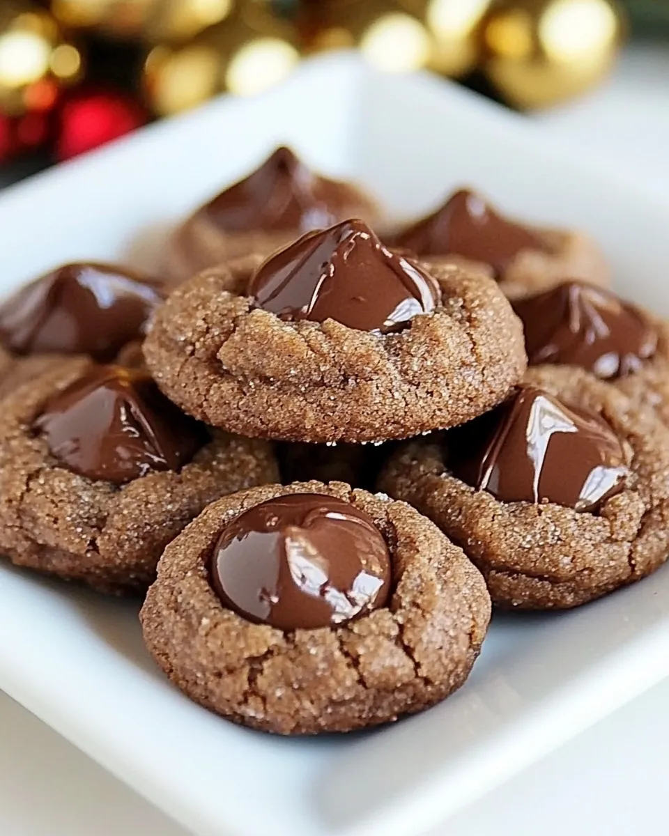 Delicious Double Chocolate Thumbprints Cookies image