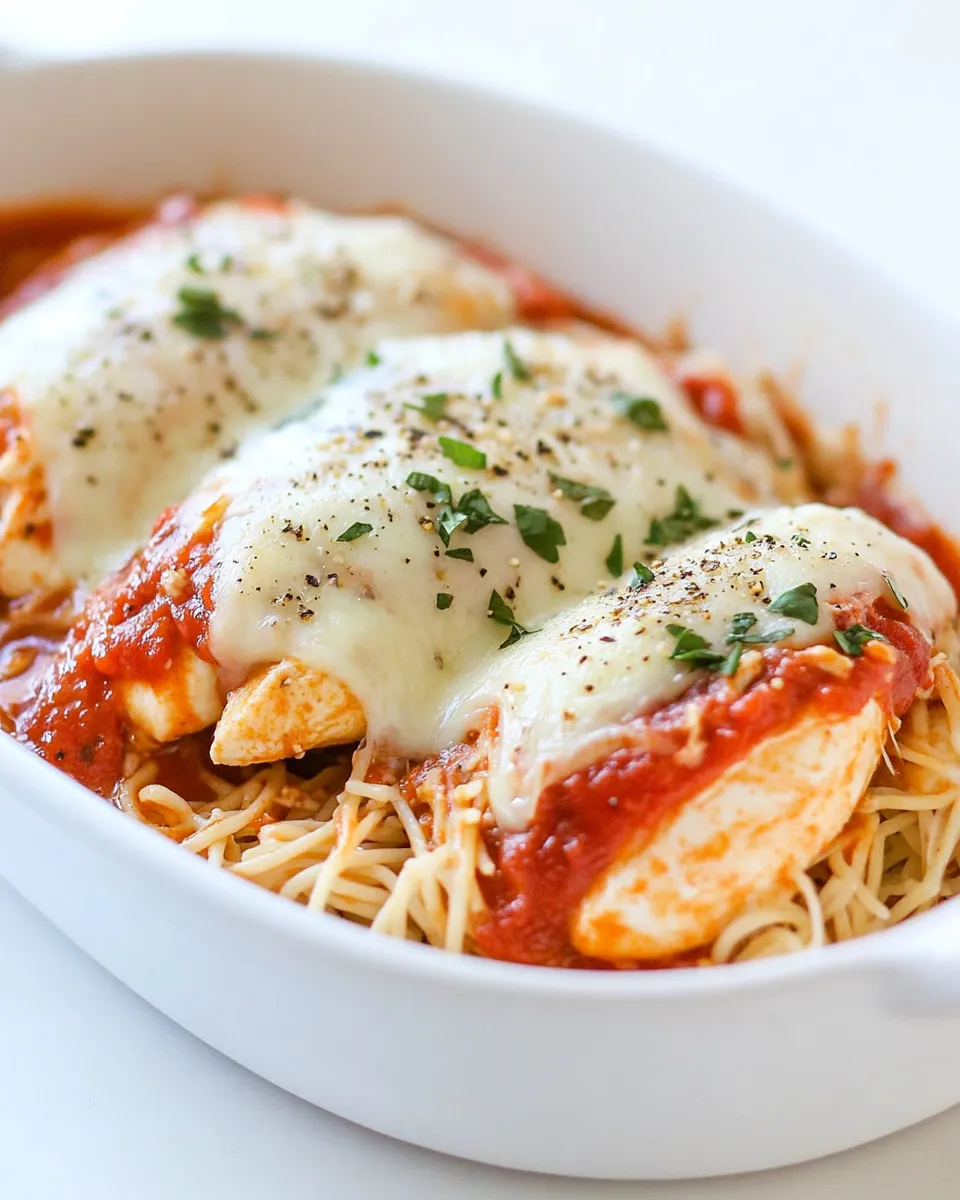Homemade Easy Baked Chicken Parmesan for Two photo