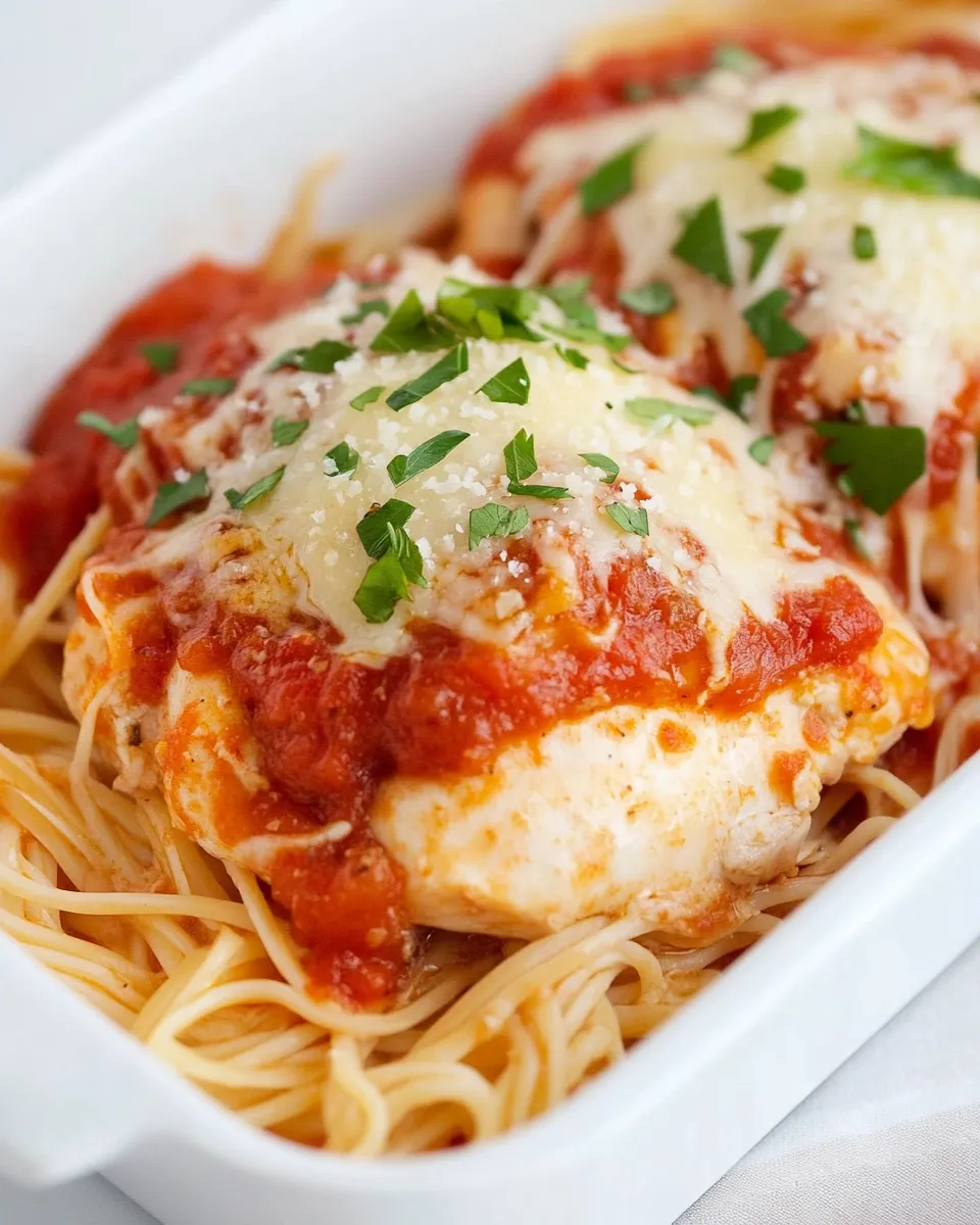 Classic Easy Baked Chicken Parmesan for Two image
