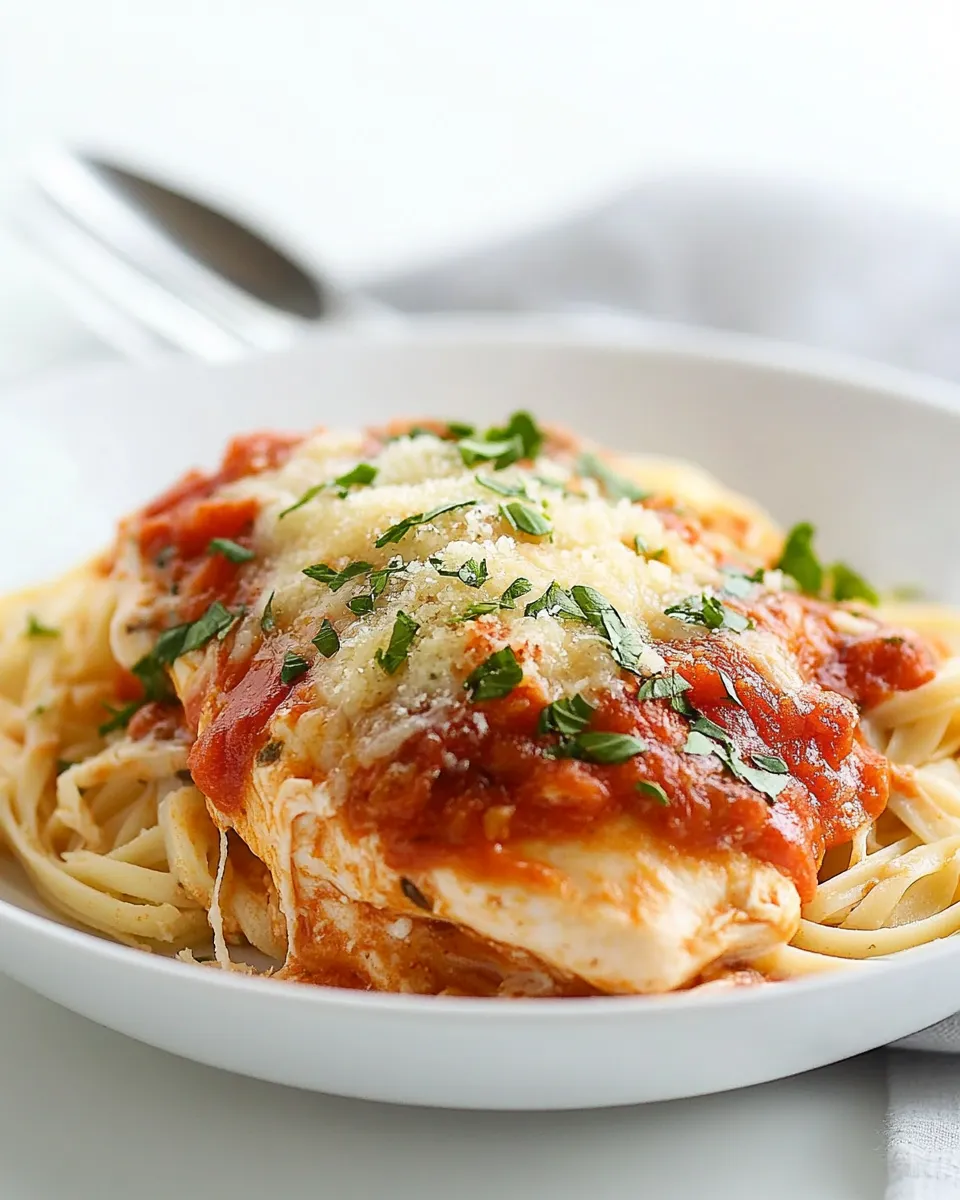 Delicious Easy Baked Chicken Parmesan for Two shot