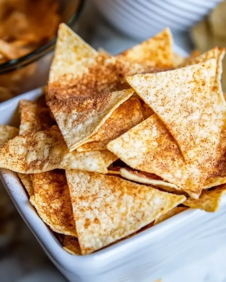 Homemade Easy Baked Cinnamon Tortilla Chips Recipe photo