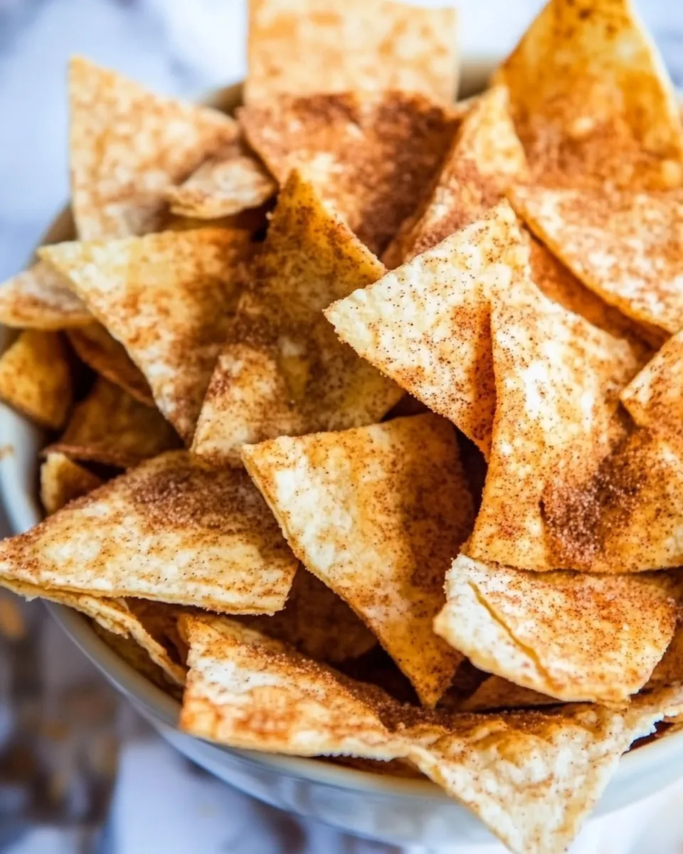 Delicious Easy Baked Cinnamon Tortilla Chips Recipe image