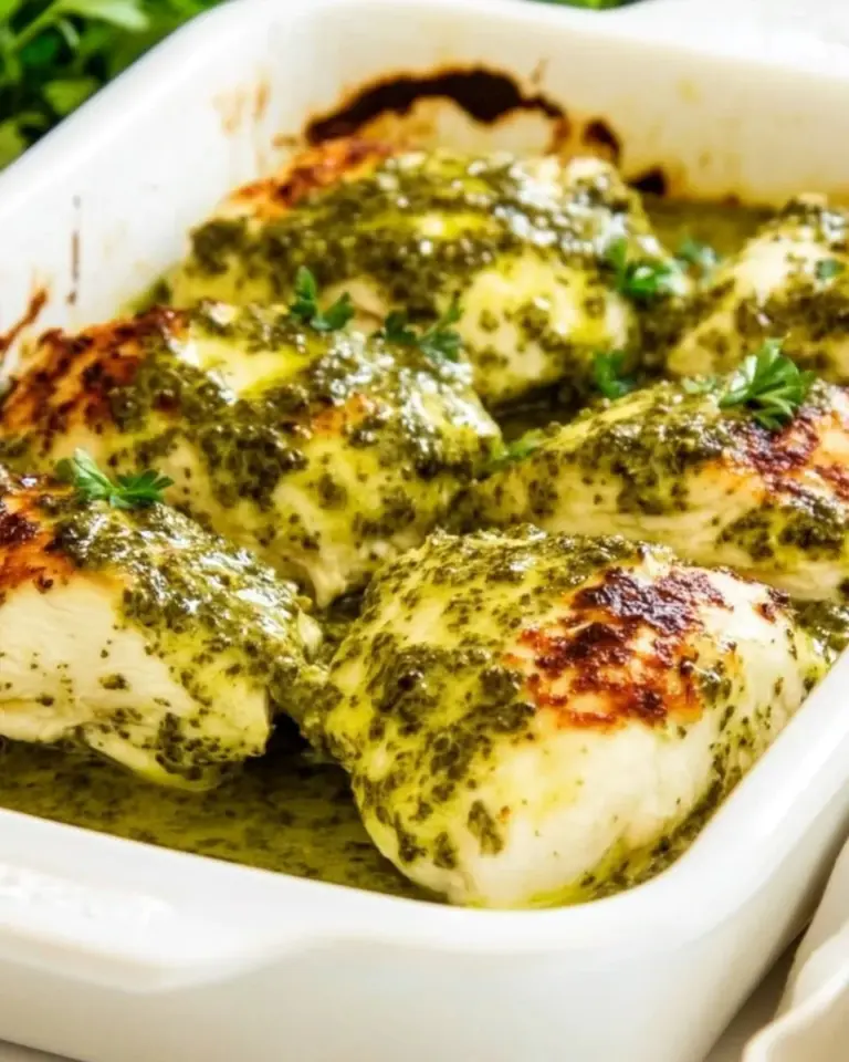 Homemade Easy Baked Pesto Chicken photo