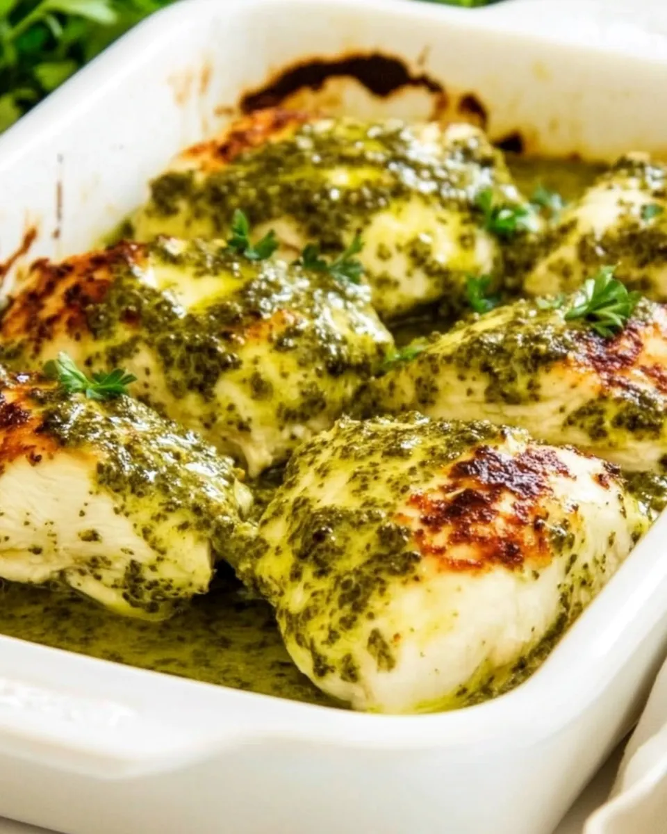 Homemade Easy Baked Pesto Chicken photo