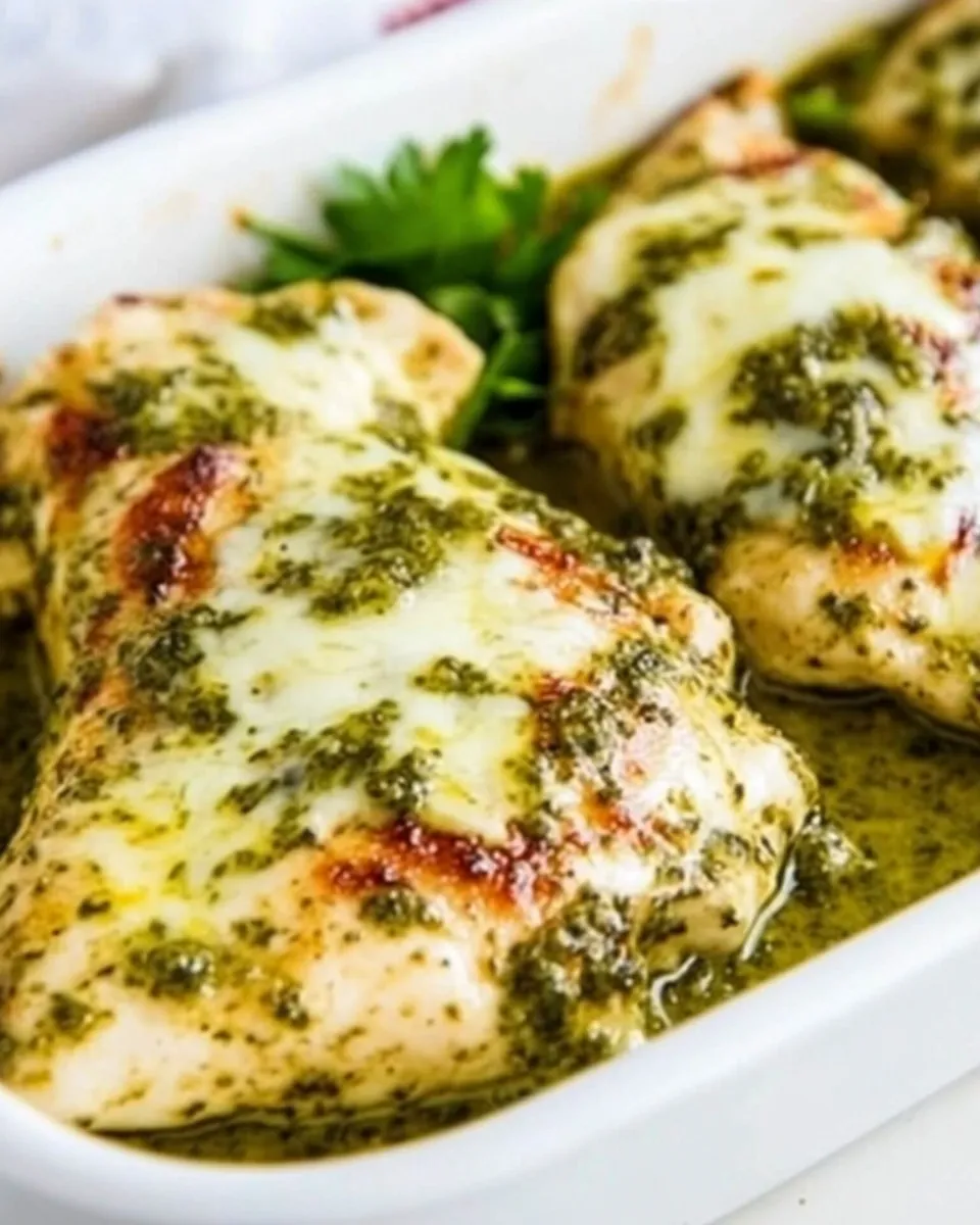 Delicious Easy Baked Pesto Chicken image