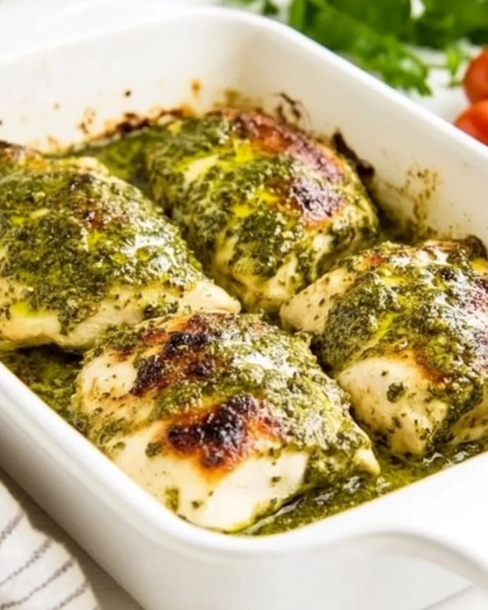 Best Easy Baked Pesto Chicken recipe photo