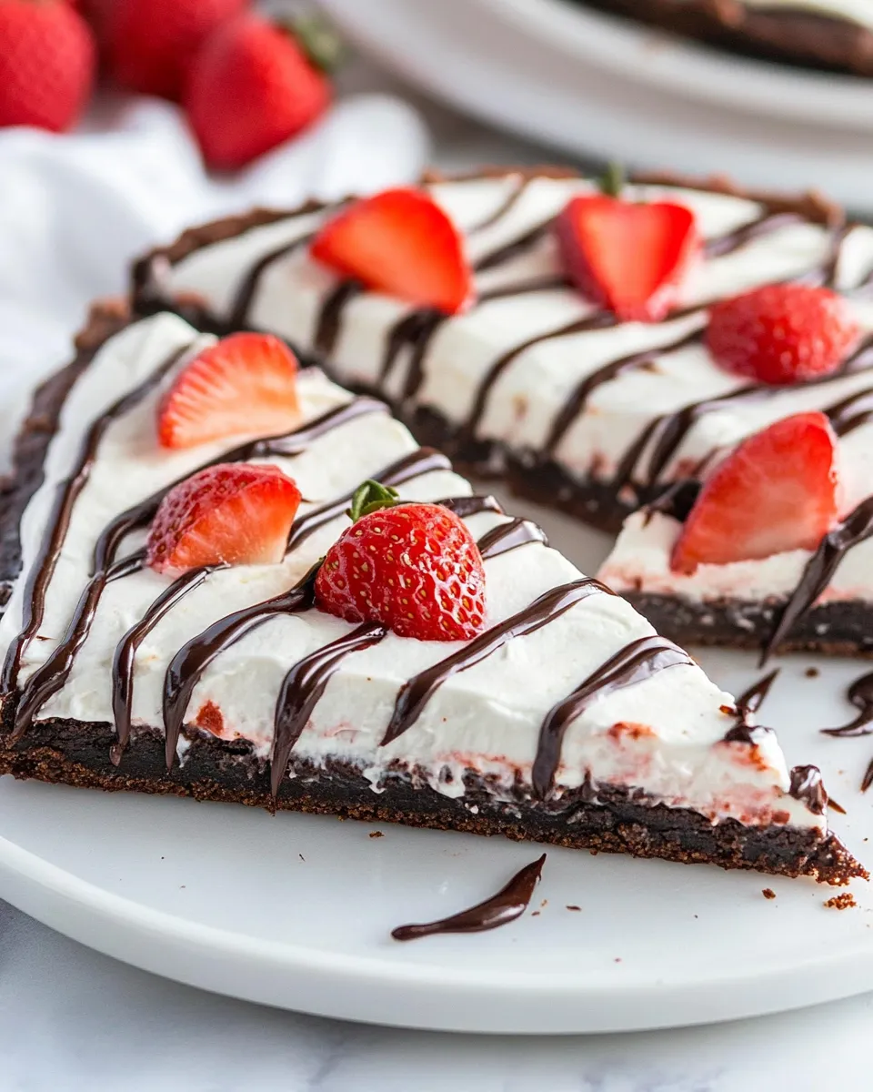 Quick Easy Brownie Pizza shot