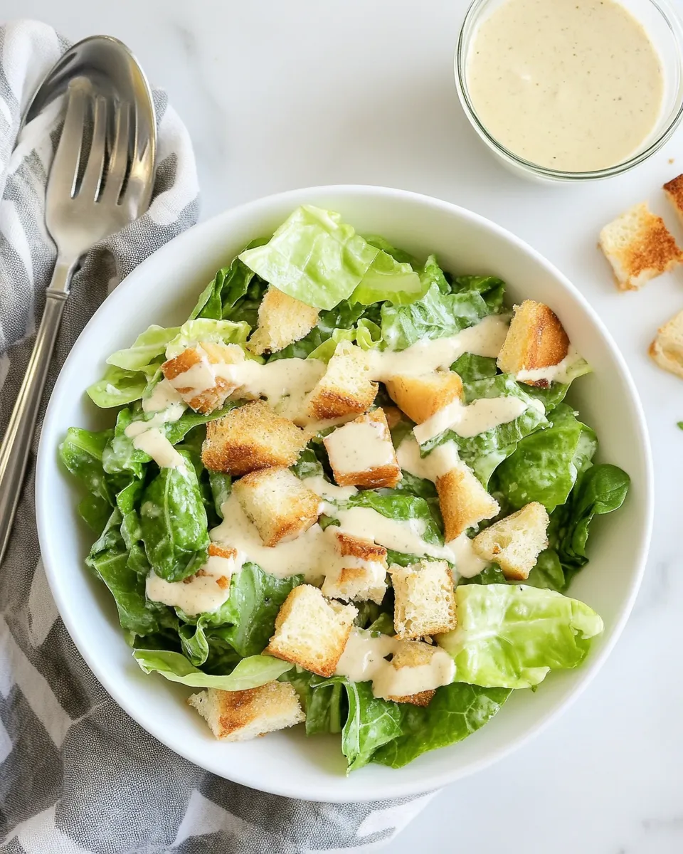 Delicious Easy Caesar Dressing Recipe shot