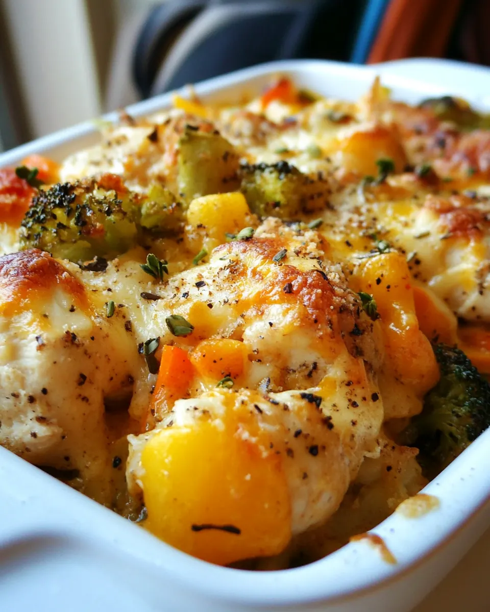 Quick Easy Cheesy Chicken and Veggies recipe photo