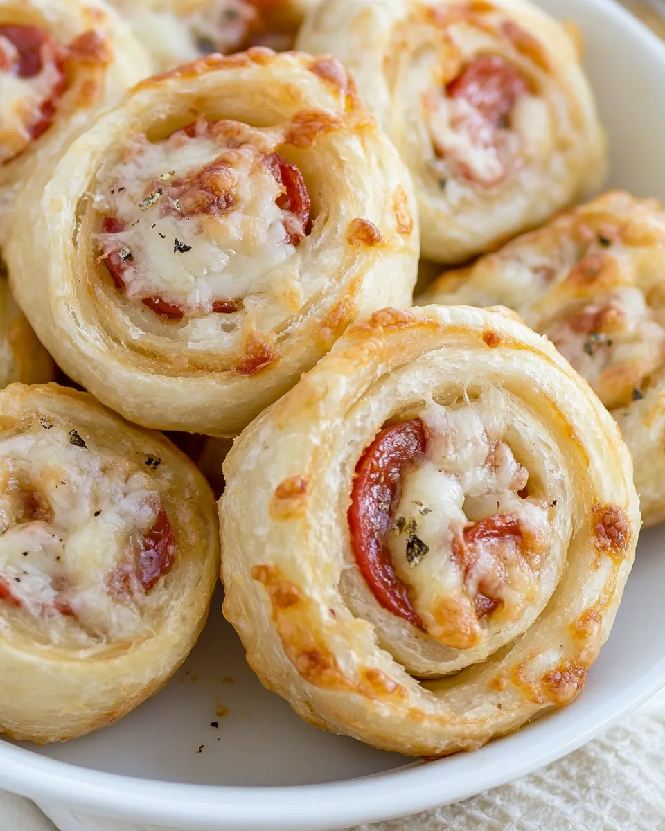 Classic Easy Cheesy Pepperoni Pinwheels recipe image