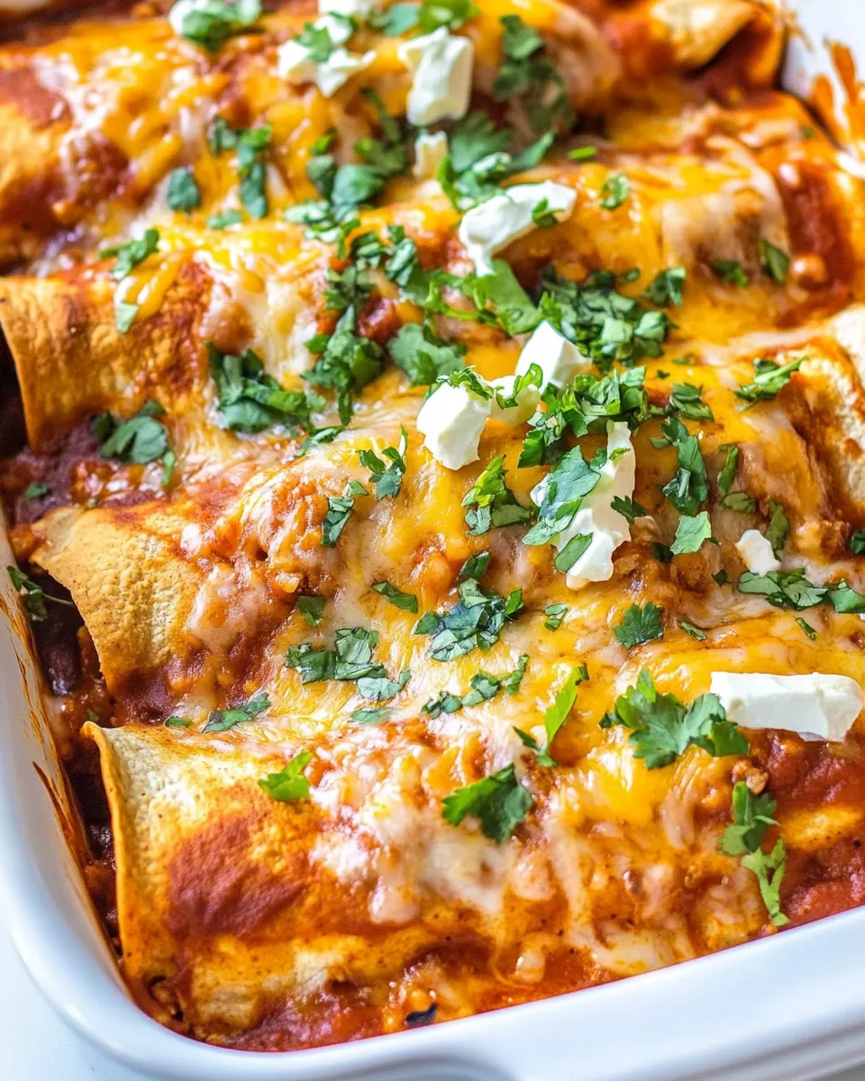 Delicious Easy Chicken Enchiladas shot
