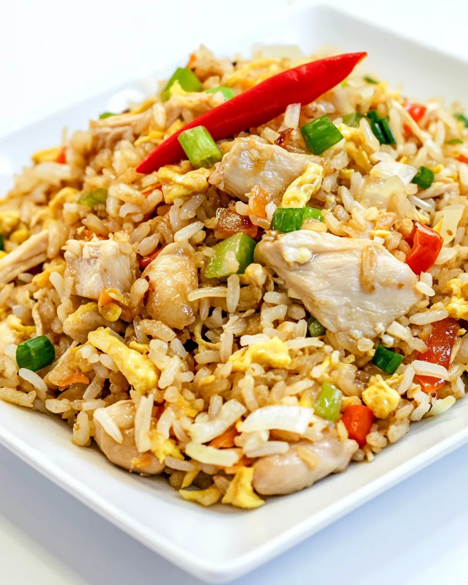 Quick Easy Chicken and Rice Skillet Stir-Fry shot