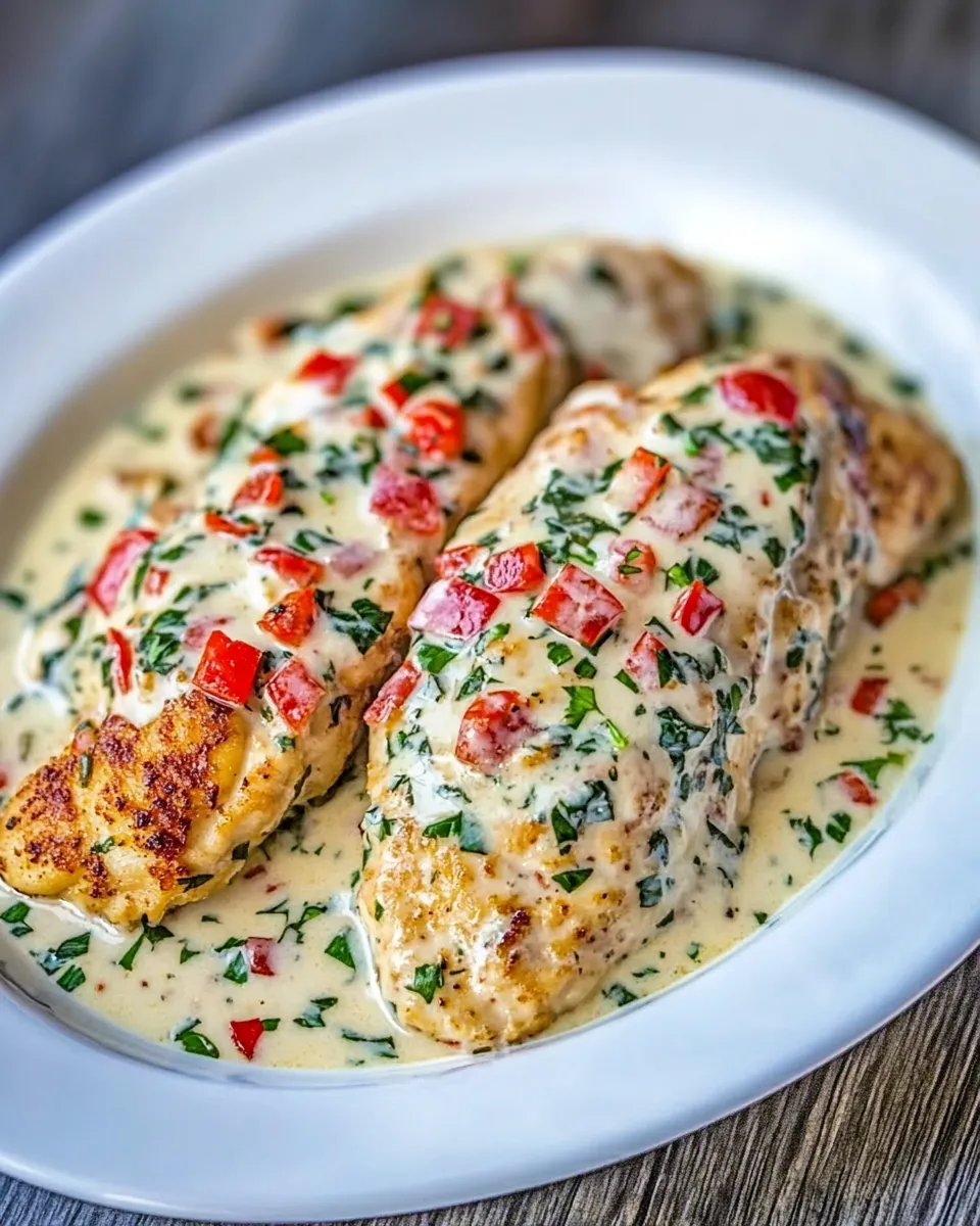 Savory Easy Chicken in Cream Sauce for Two dish photo