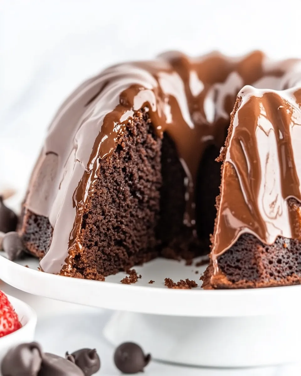 Delicious Easy Chocolate Bundt Cake Recipe (From Scratch) shot