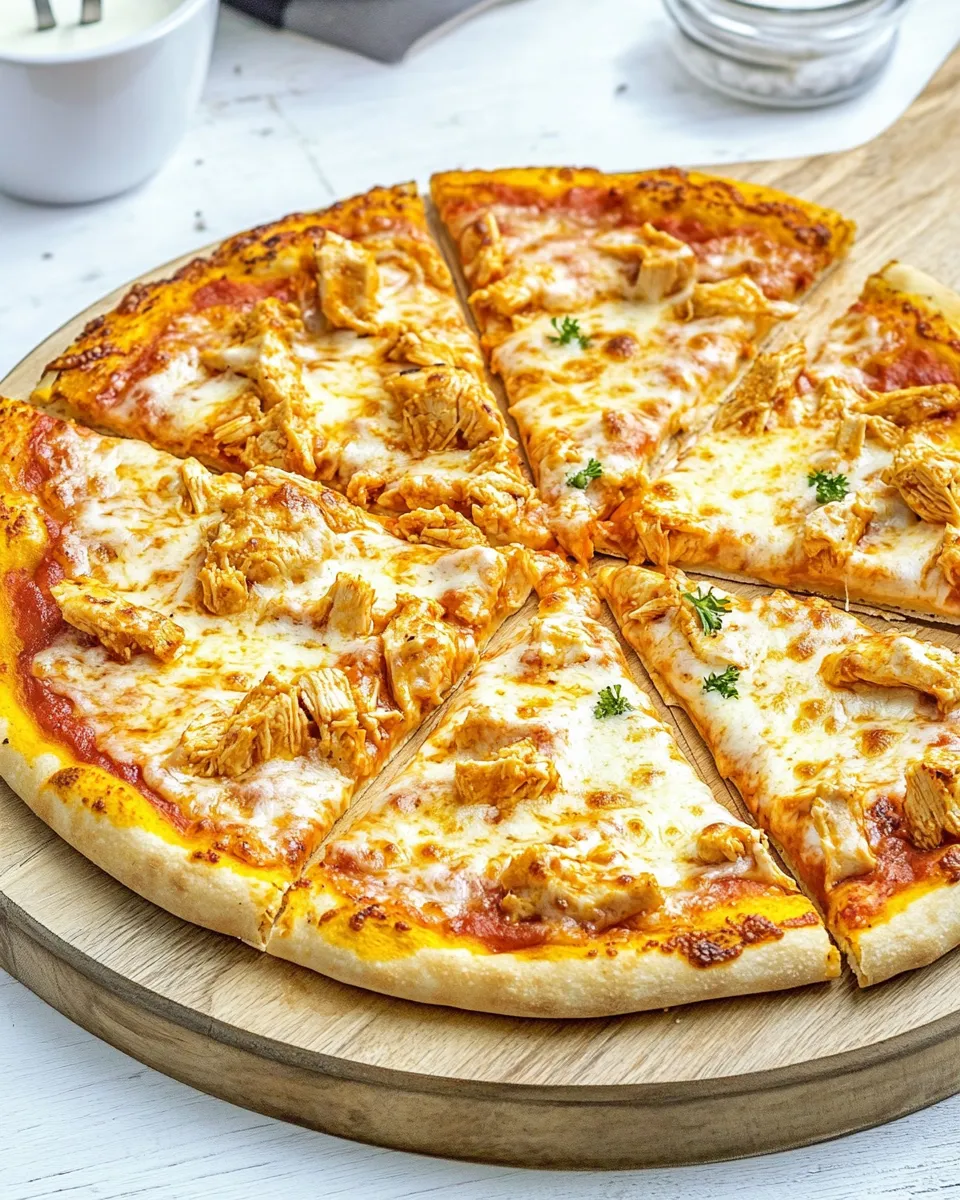 Homemade Easy Copycat Dominos Buffalo Chicken Pizza Recipe photo