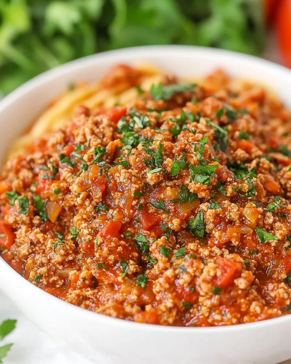 Delicious Easy Ground Turkey Bolognese recipe photo