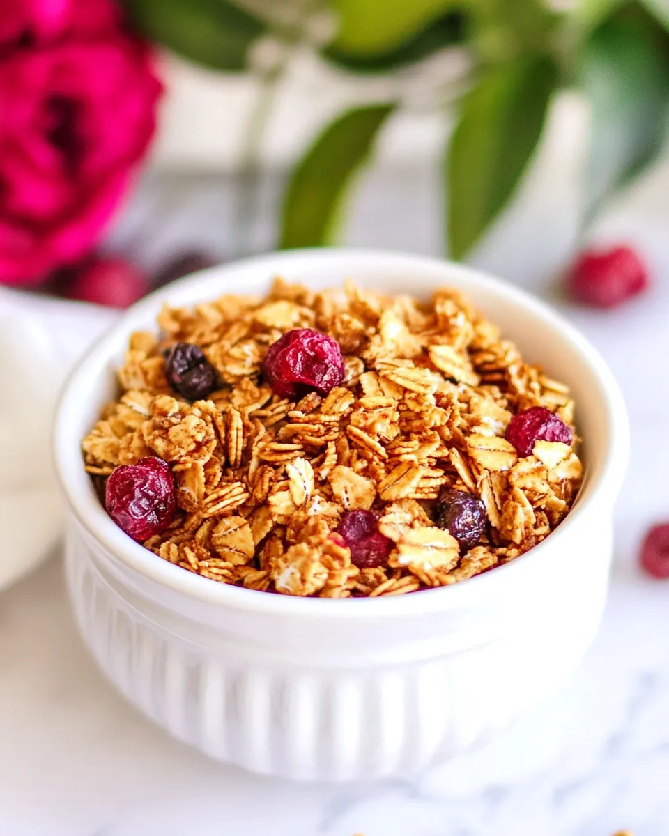 Quick Easy Homemade Granola shot