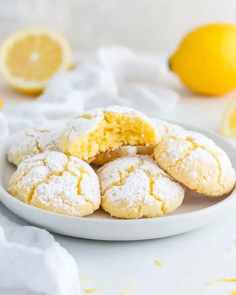 Homemade Easy Lemon Crinkle Cookies photo