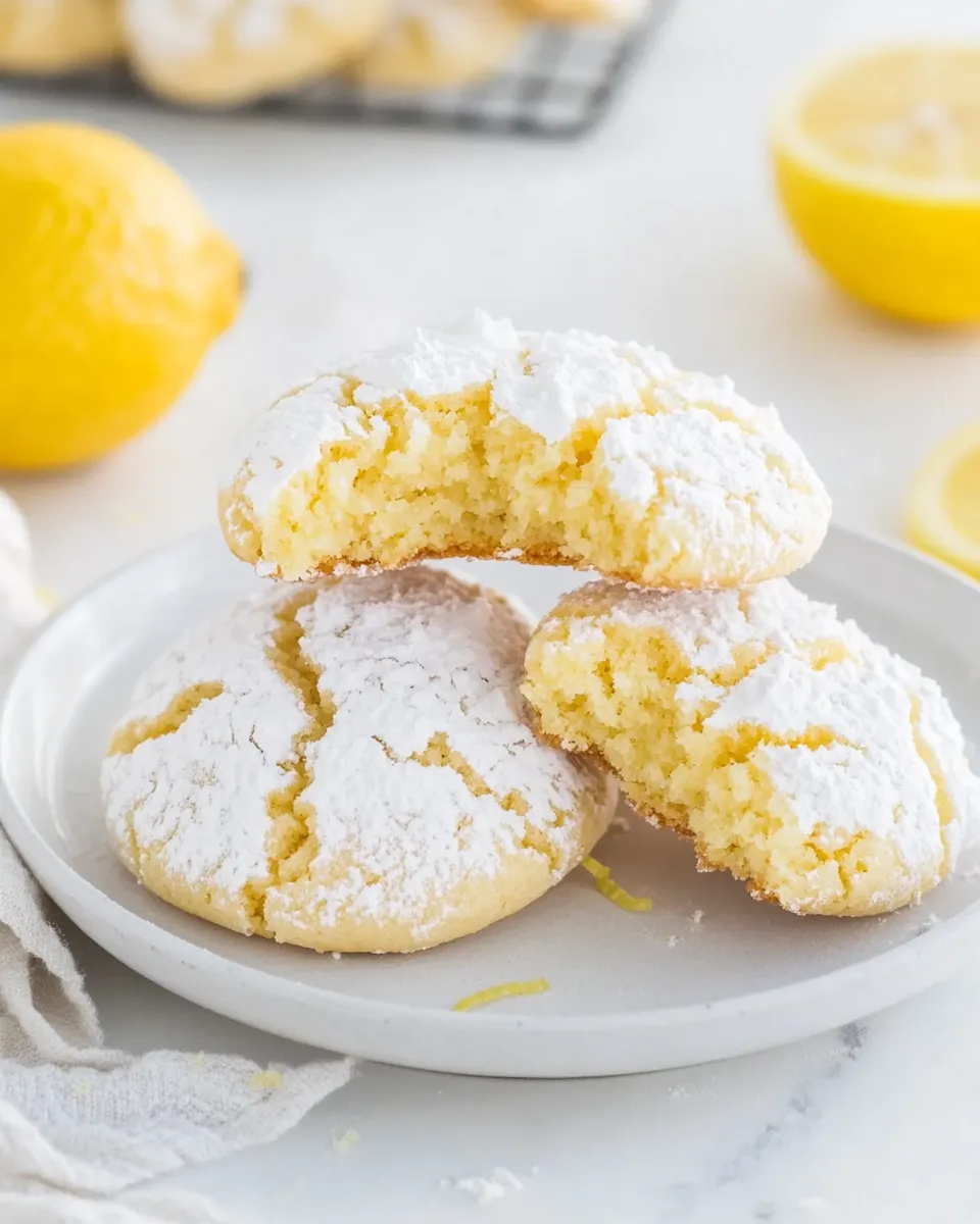 Classic Easy Lemon Crinkle Cookies image