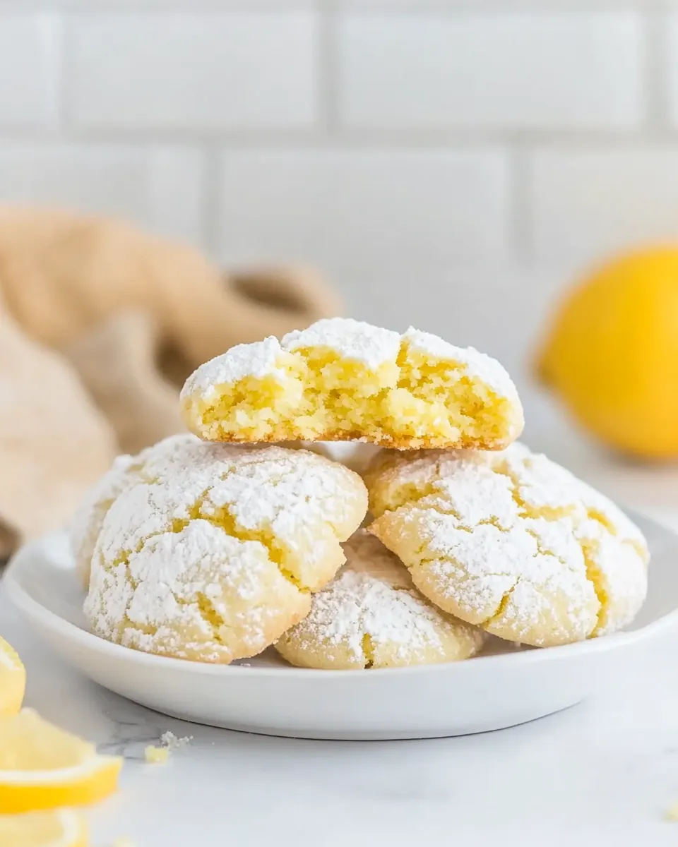 Delicious Easy Lemon Crinkle Cookies shot