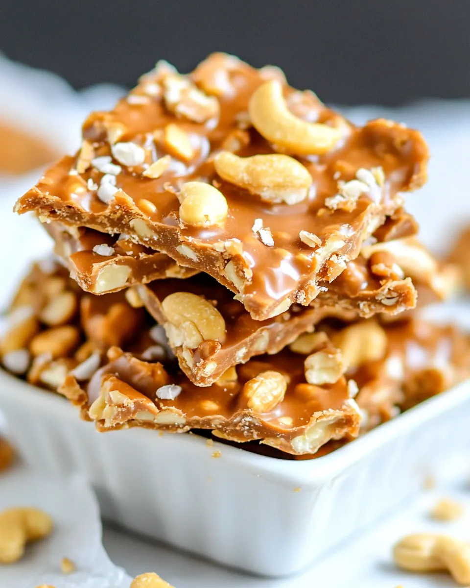Homemade Easy Microwave Cashew Brittle photo
