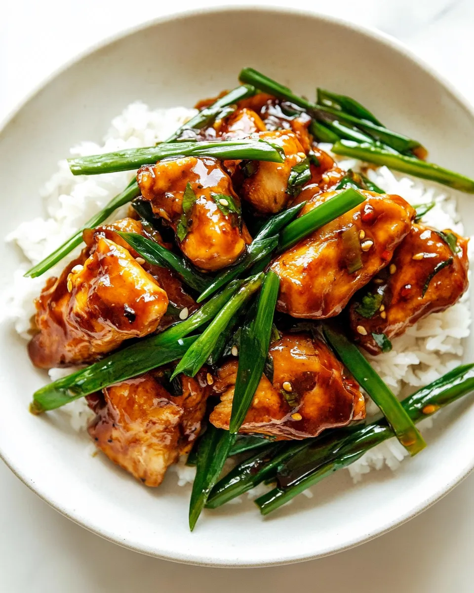 Quick Easy Mongolian Chicken dish photo