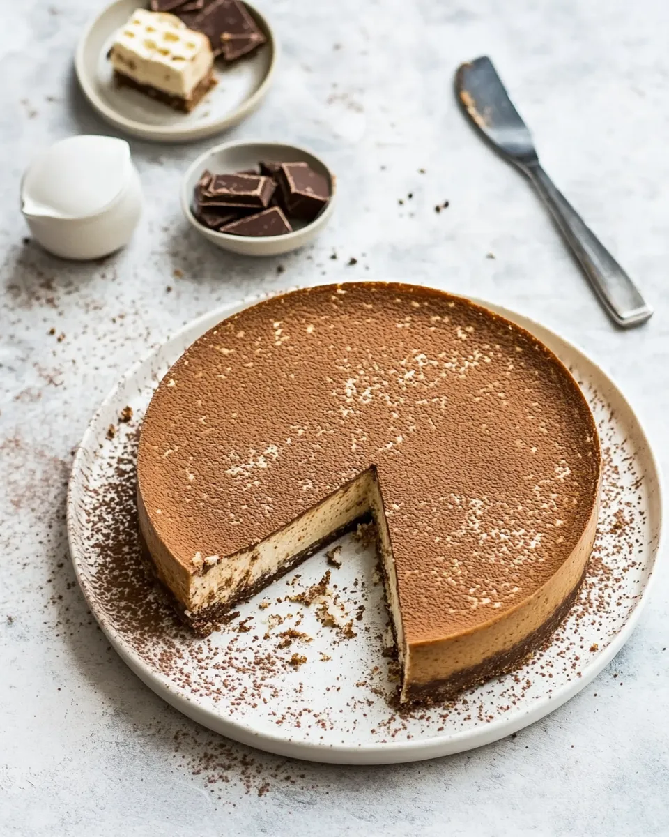 Classic Easy No-Bake Chocolate Espresso Cheesecake image