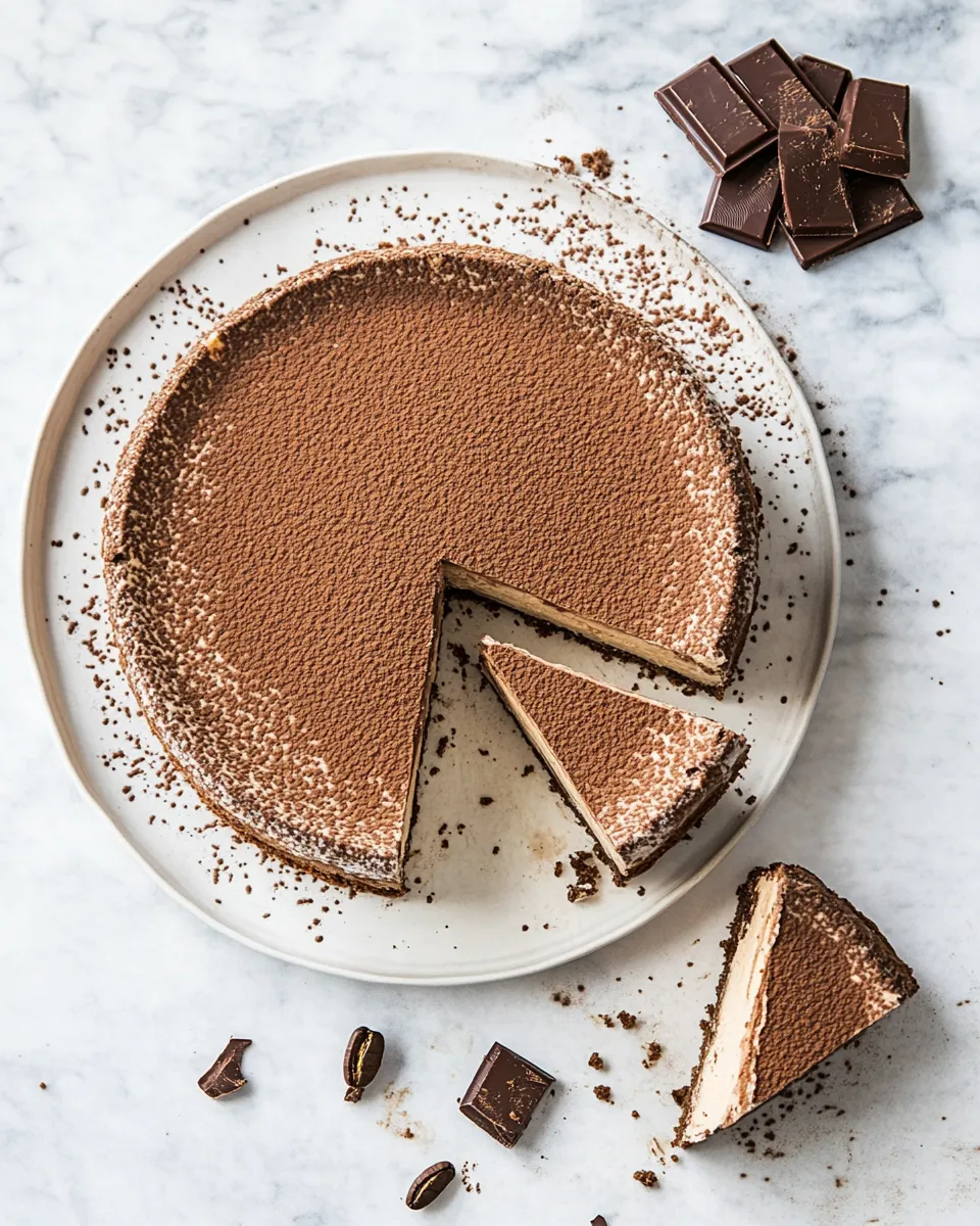 Delicious Easy No-Bake Chocolate Espresso Cheesecake recipe photo
