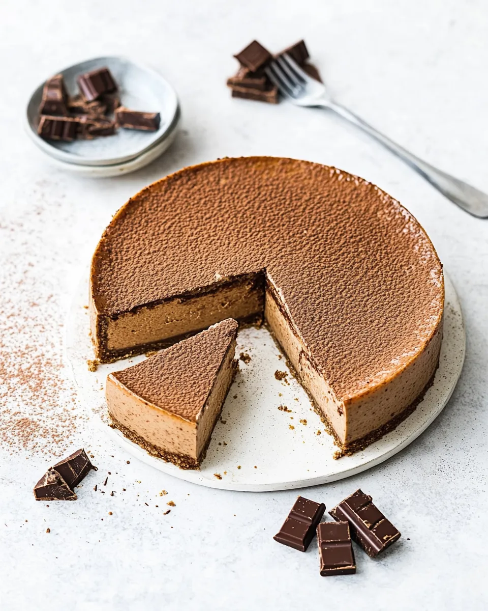 Best Easy No-Bake Chocolate Espresso Cheesecake shot