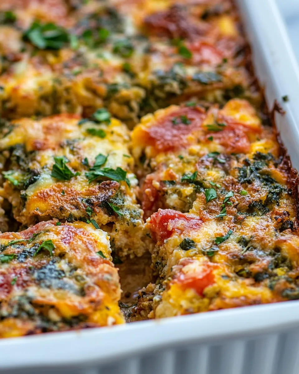 Quick Easy Overnight Italian Breakfast Casserole shot