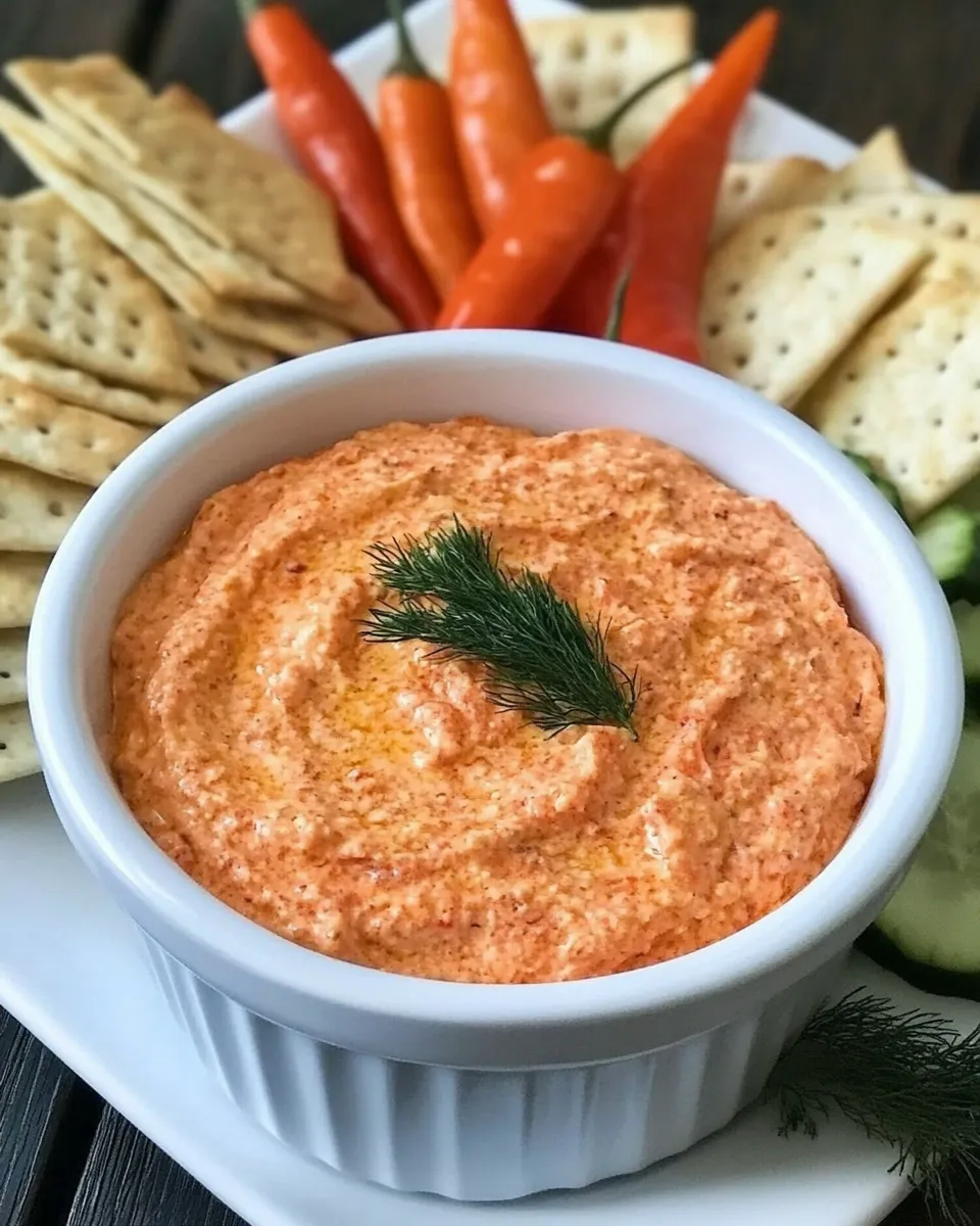 Delicious Easy Roasted Red Pepper Dip image