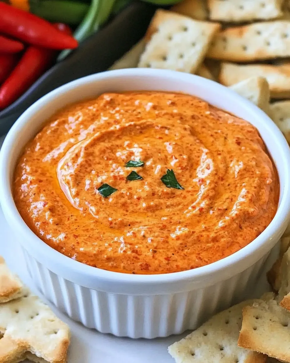 Savory Easy Roasted Red Pepper Dip recipe photo