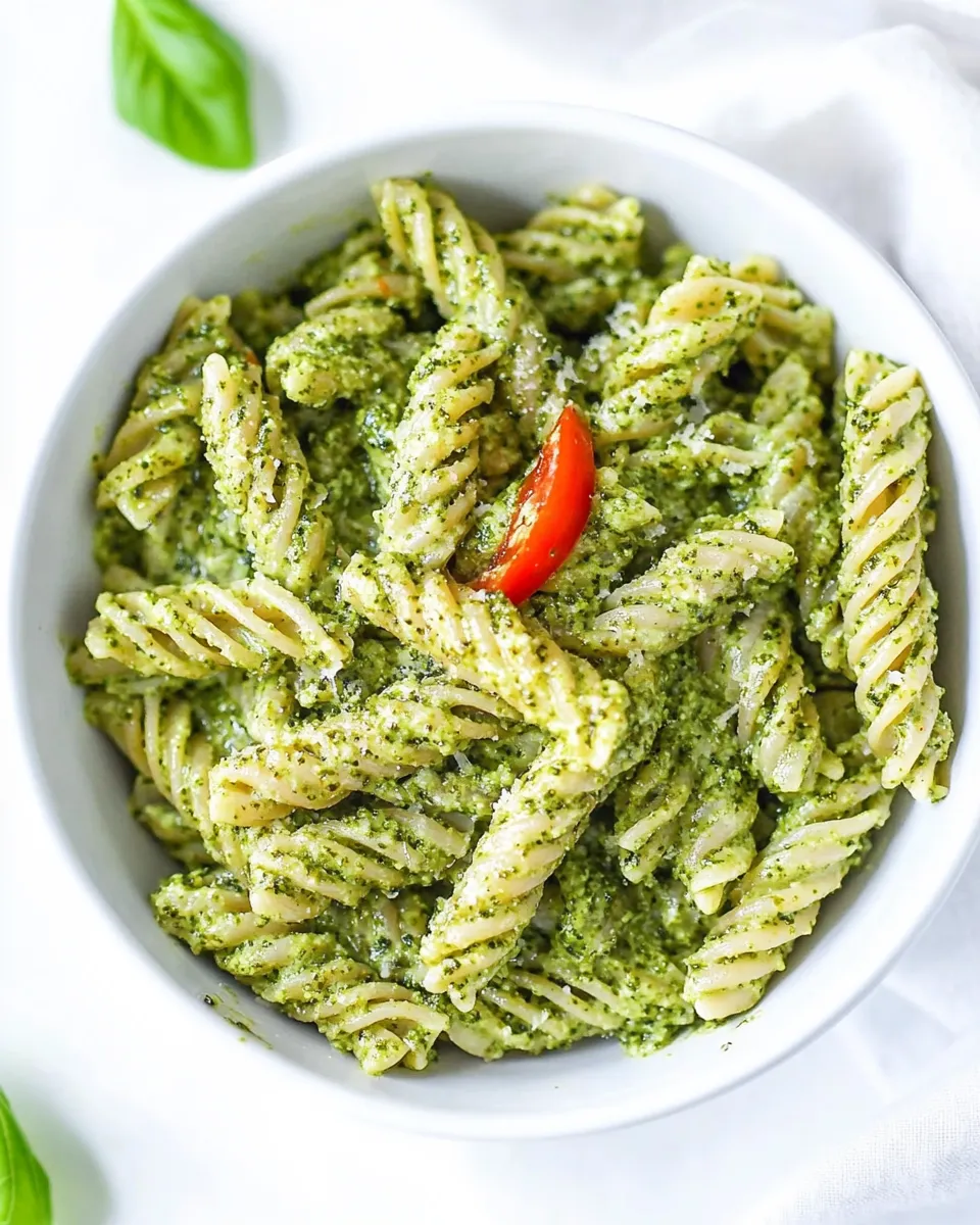 Classic Easy Vegan Pesto Pasta image