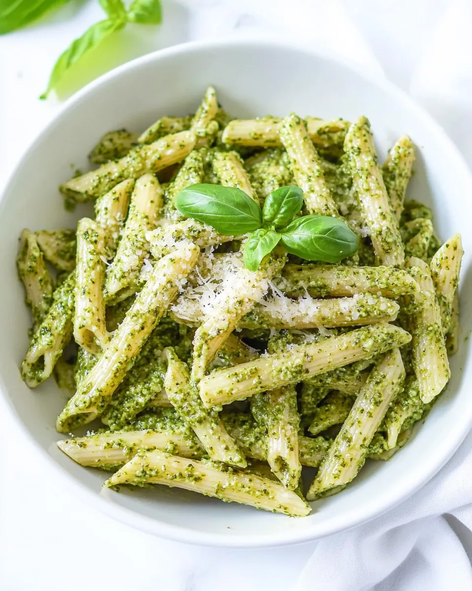 Delicious Easy Vegan Pesto Pasta recipe photo