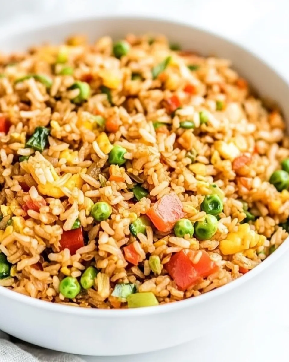Quick Easy Vegetable Fried Rice shot
