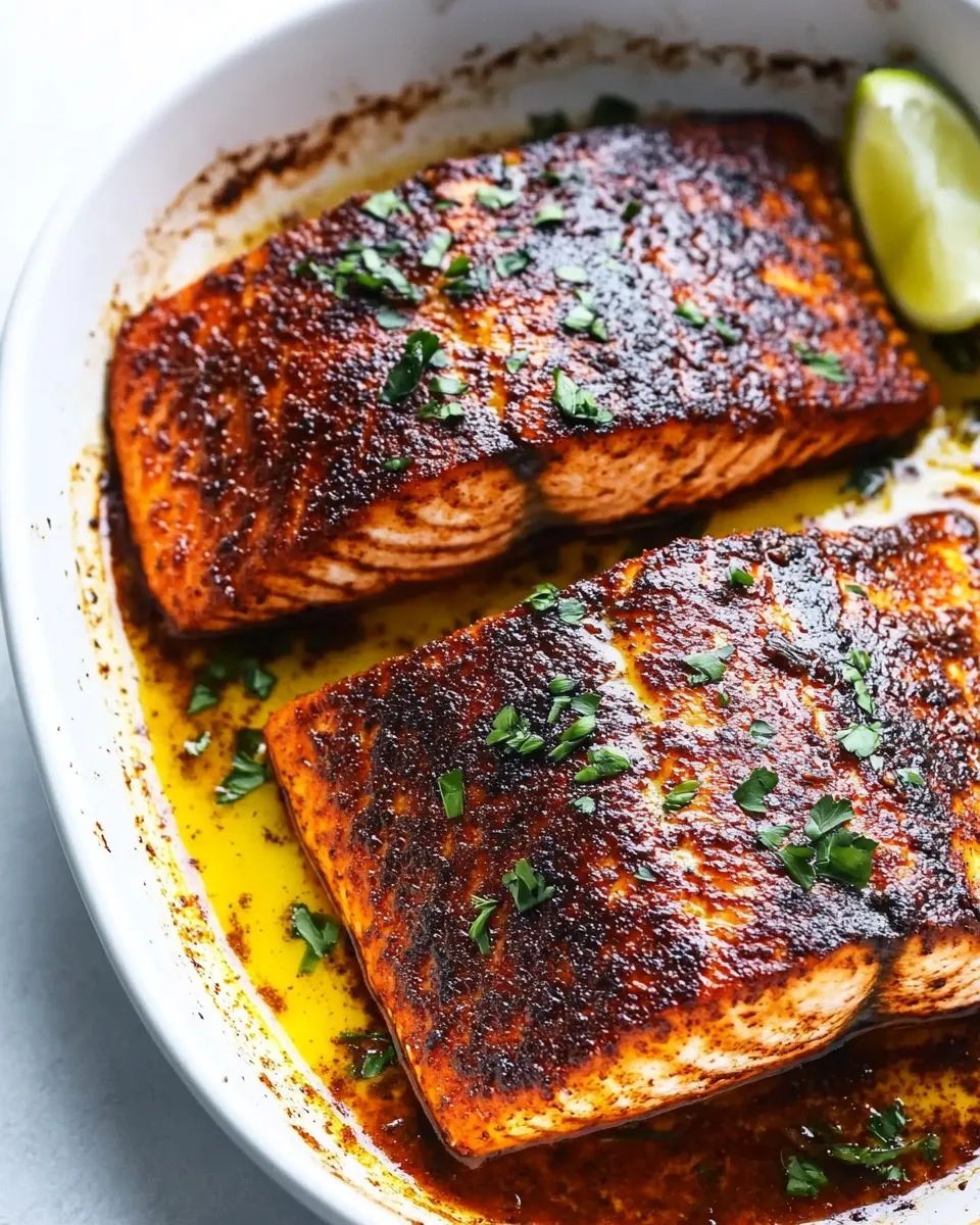 Quick Easy and Amazing Blackened Salmon plate image