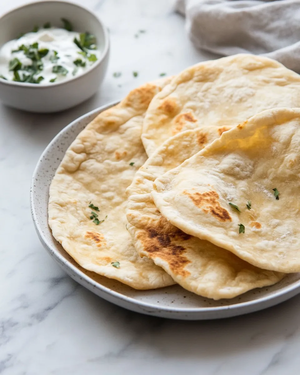 Classic Easy no yeast Air Fryer flatbread pita image