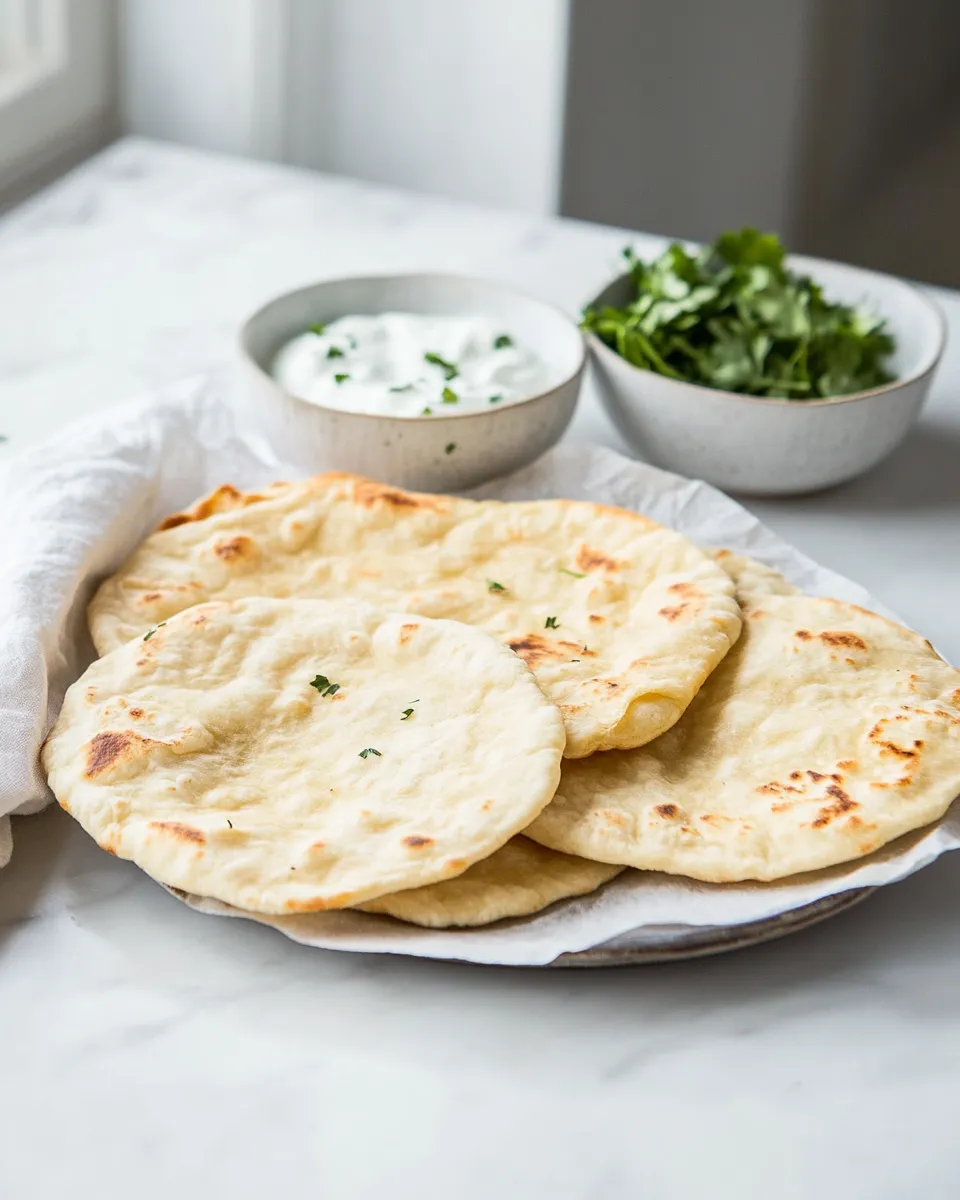 Quick Easy no yeast Air Fryer flatbread pita shot