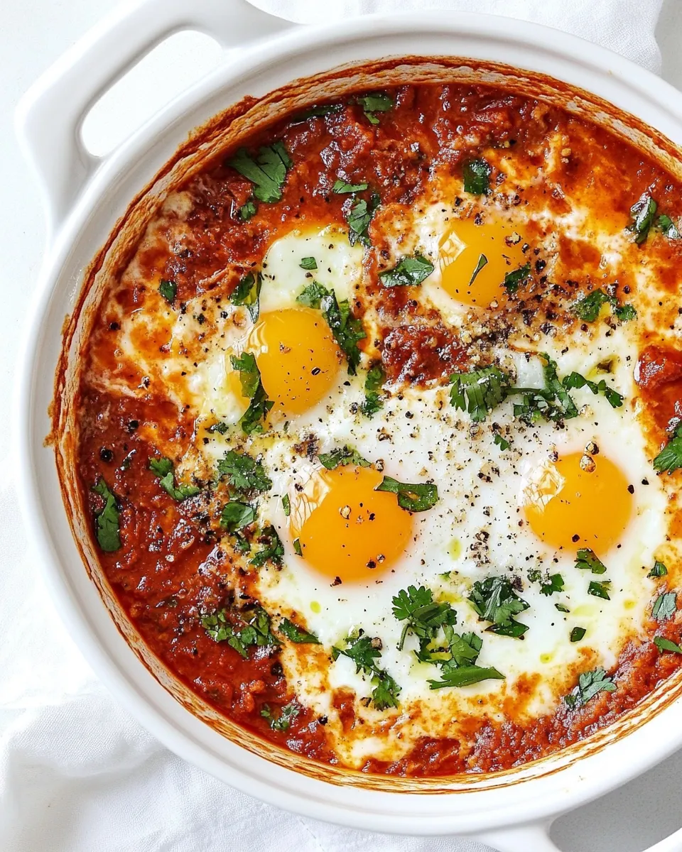 Delicious Eggs in Purgatory Recipe dish photo