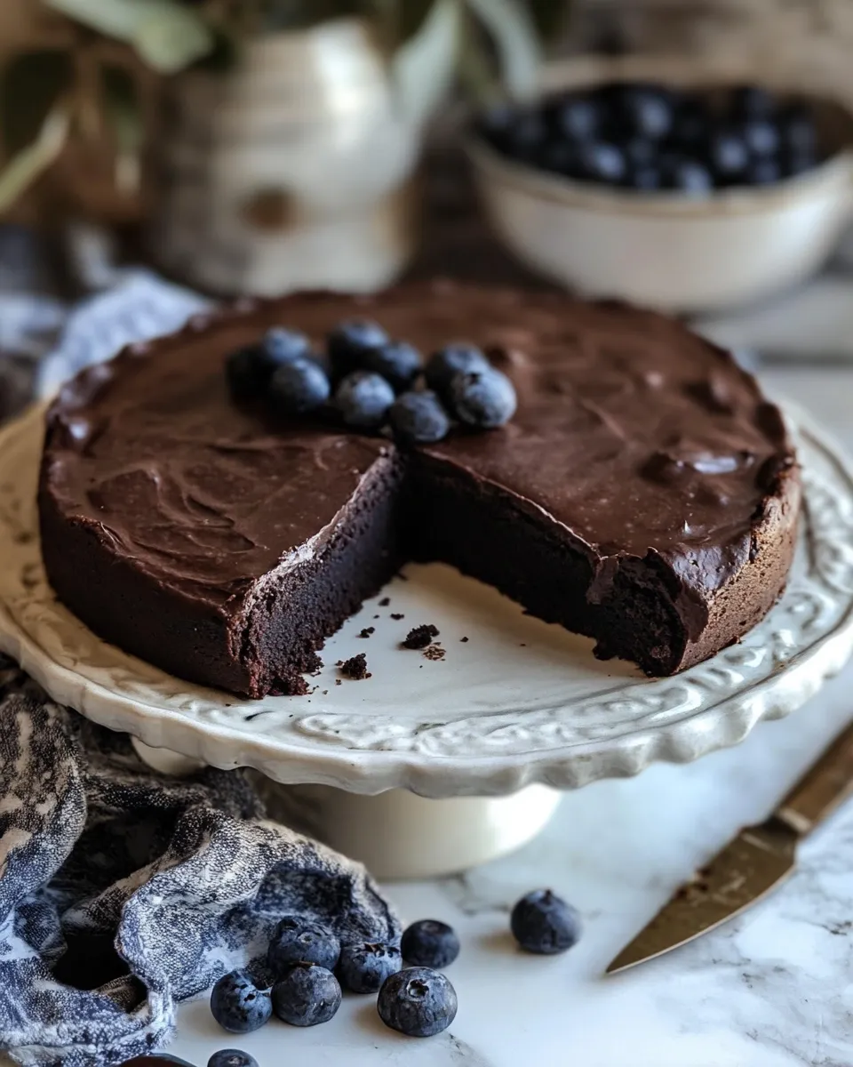 Delicious Flourless Chocolate Cake (Paleo) shot