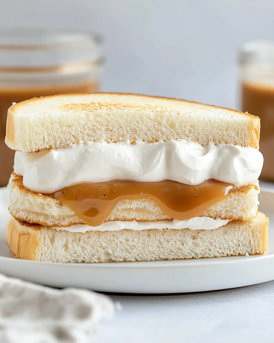 Delicious Fluffernutter Sandwich shot