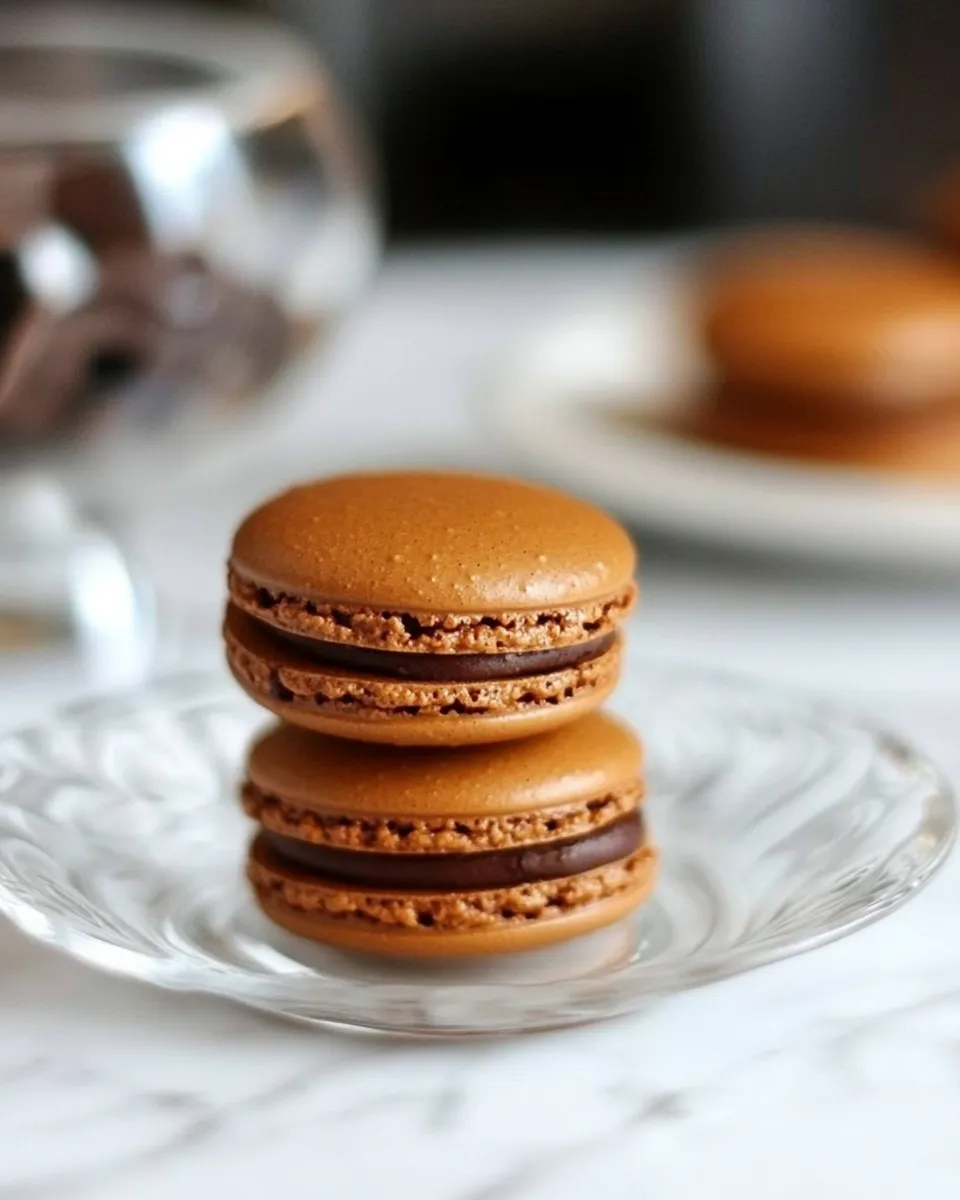 Homemade French Chocolate Macaron Recipe photo
