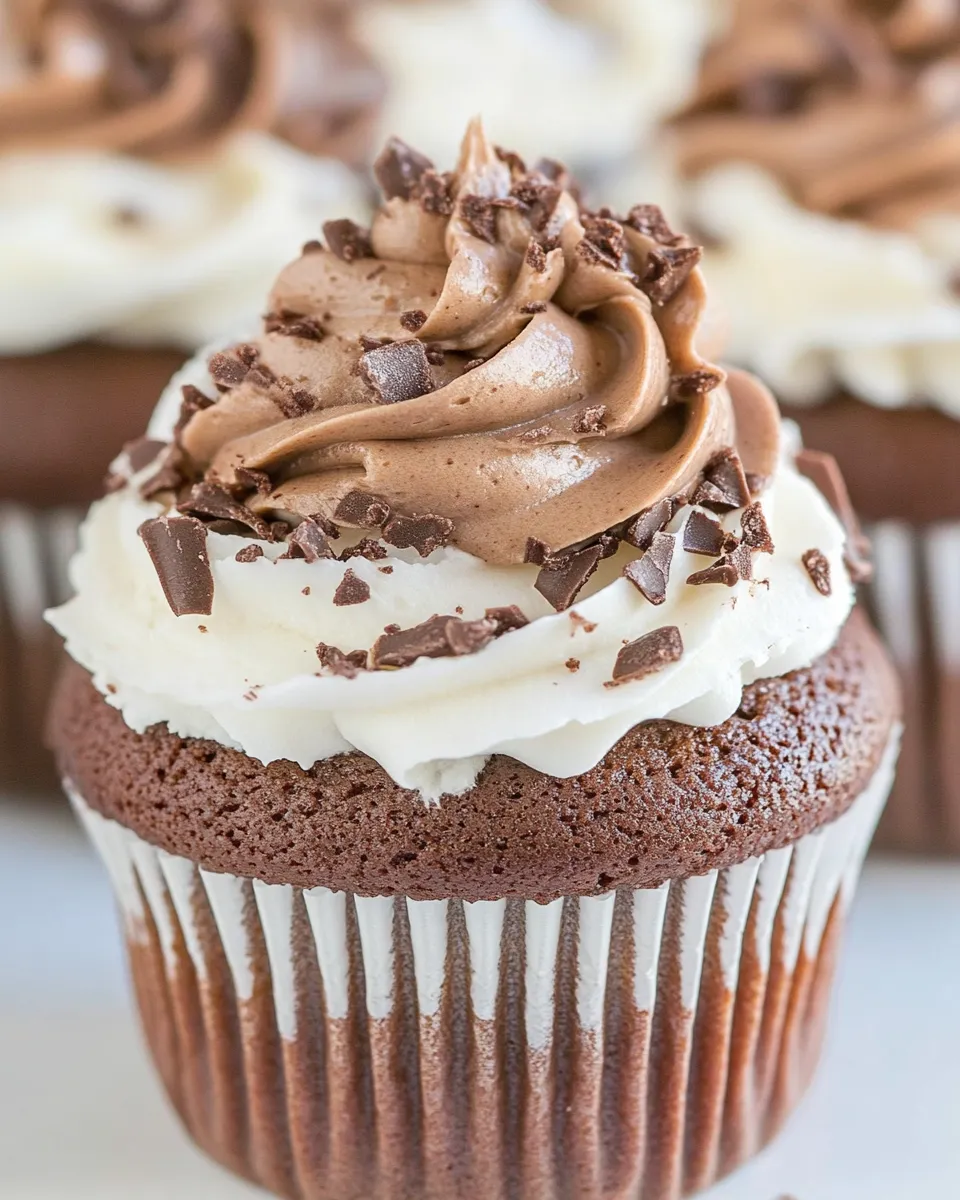 Homemade French Silk Cupcakes photo