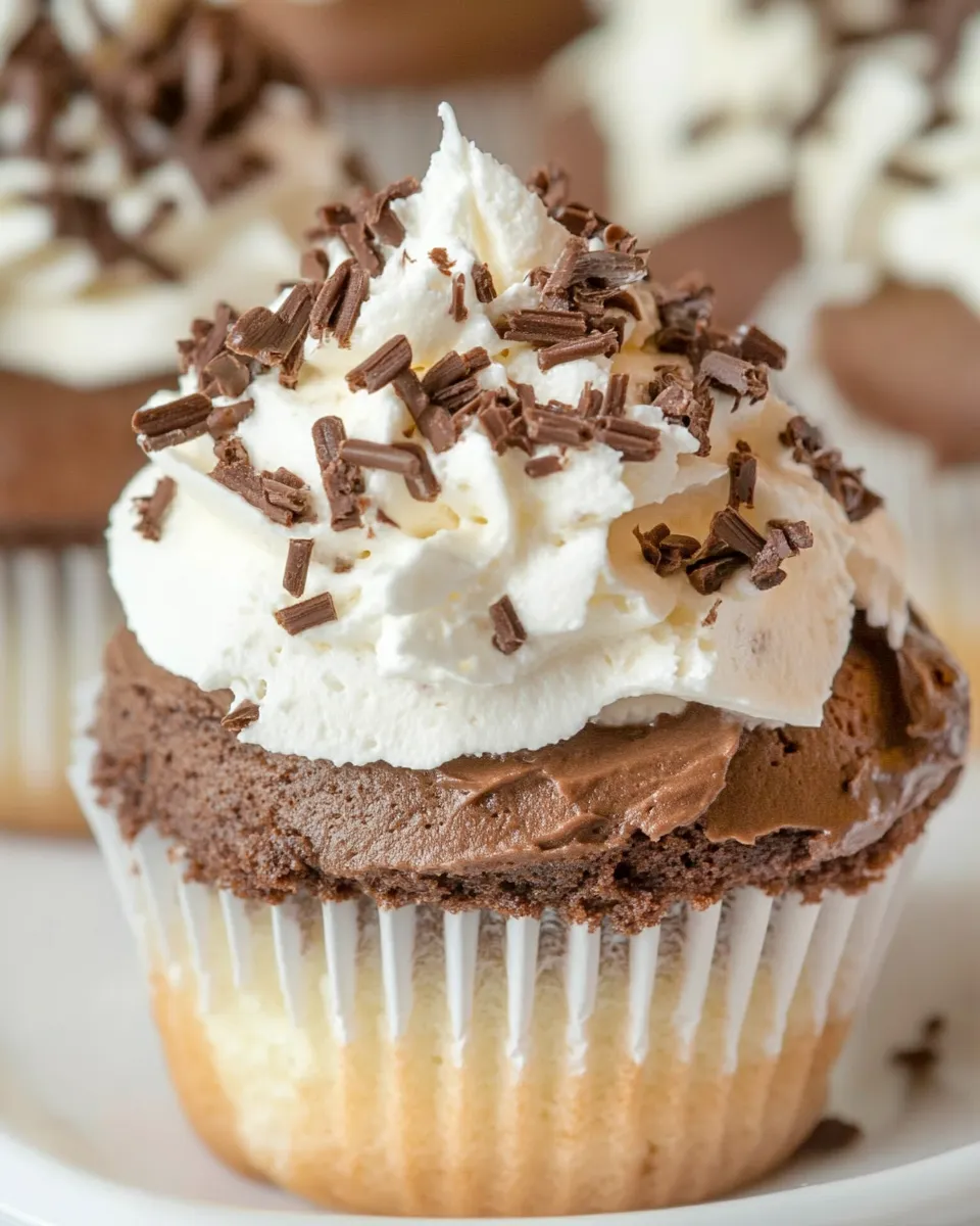 Delicious French Silk Cupcakes shot