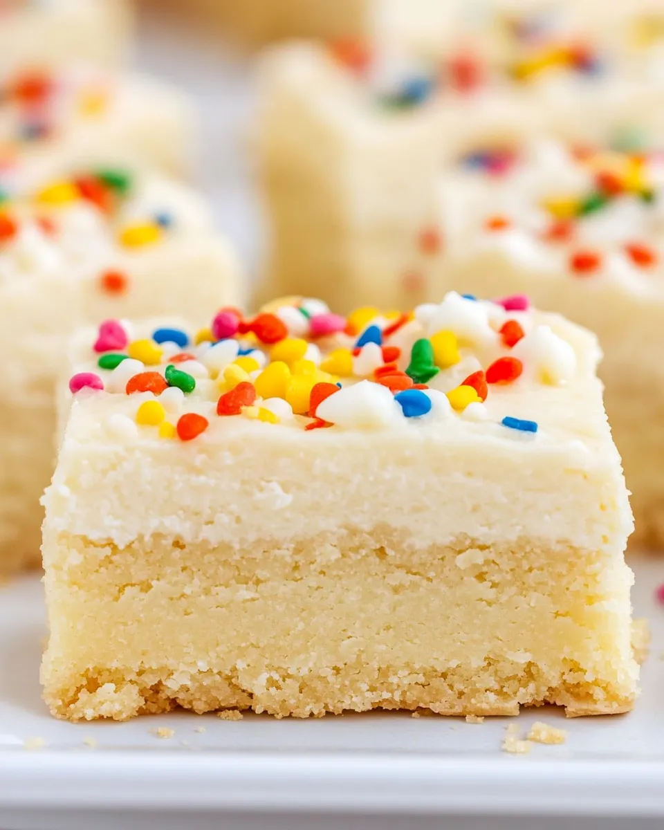 Delicious Frosted Sugar Cookie Bars shot