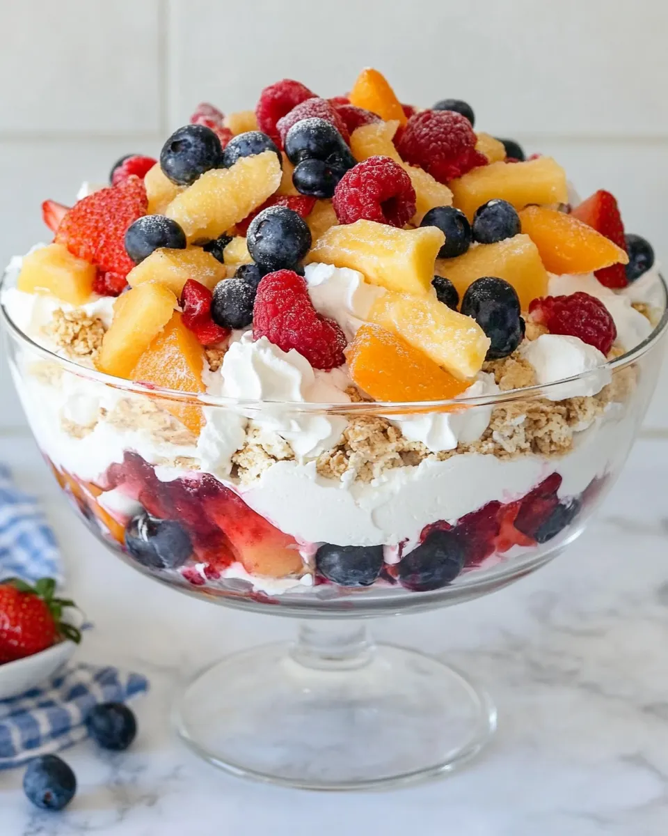 Tasty Fruit Trifle dish photo