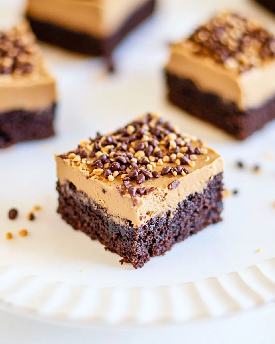 Classic Fudgy Brownies with Peanut Butter Buttercream image