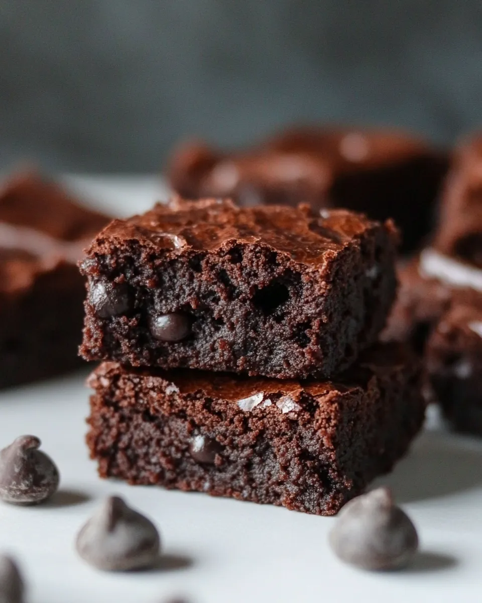Homemade Fudgy Double Chocolate Black Bean Brownies photo