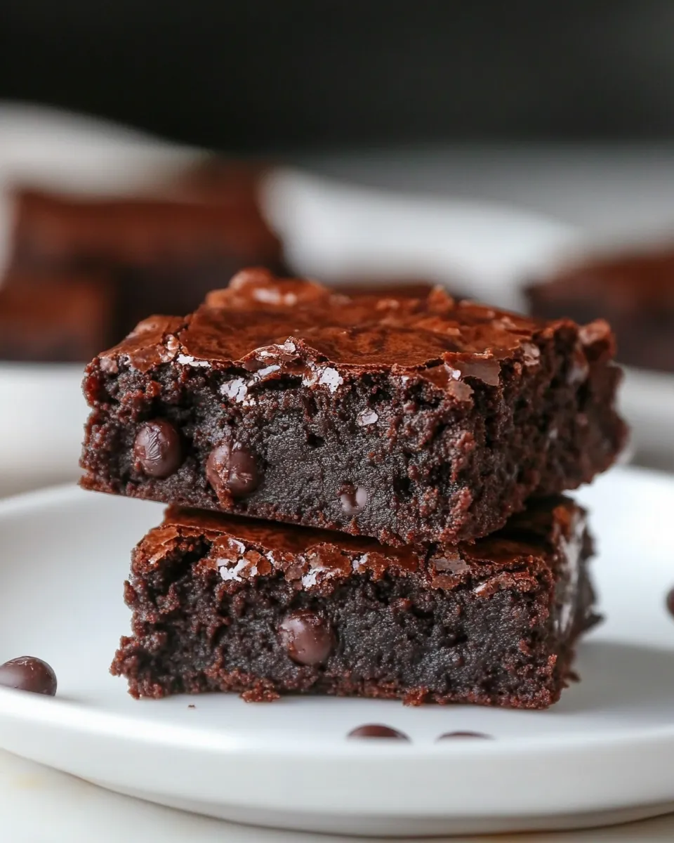 Classic Fudgy Double Chocolate Black Bean Brownies image