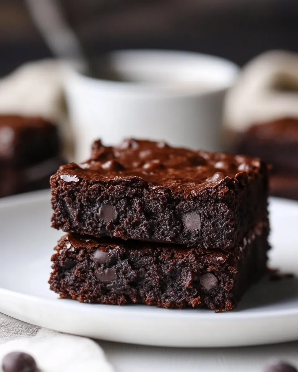 Easy Fudgy Double Chocolate Black Bean Brownies recipe photo